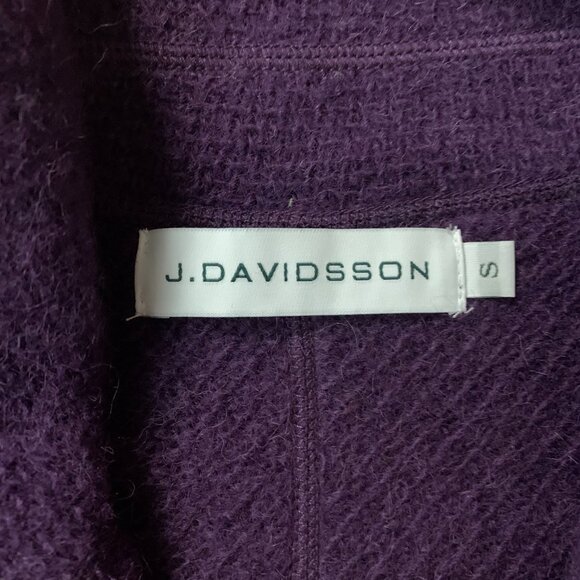 J. Davidsson Purple Women's Small Icelandic Wool Nordic Zip Up Cardigan Sweater - Picture 4 of 14